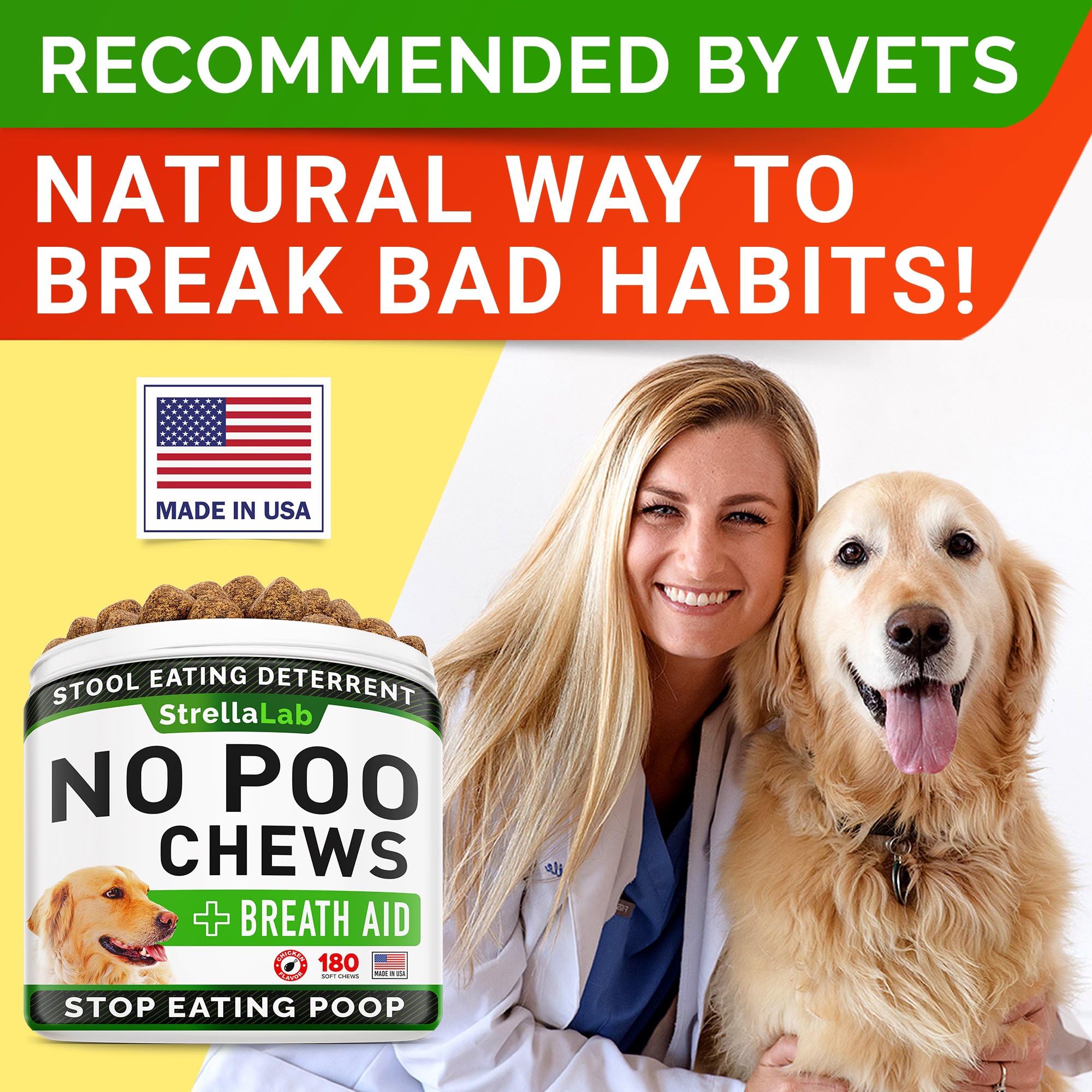 STRELLALAB No Poo Chews: ingredientes naturales que respaldan la digestión y bienestar.