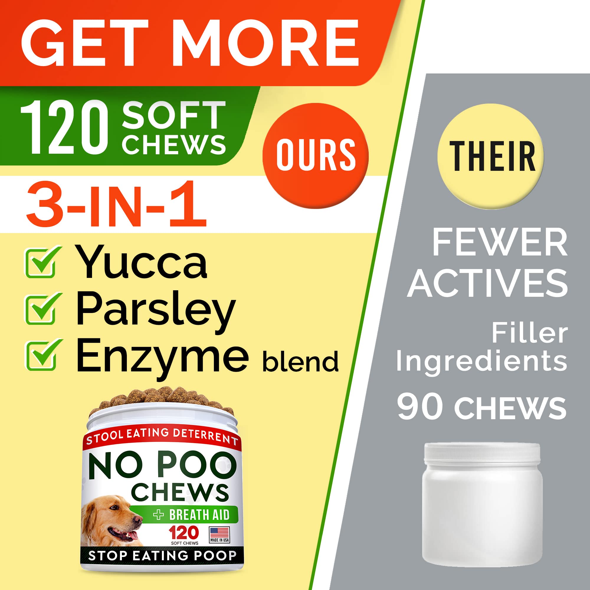 STRELLALAB No Poo Treats apoyo digestivo para perros con estómago sensible.