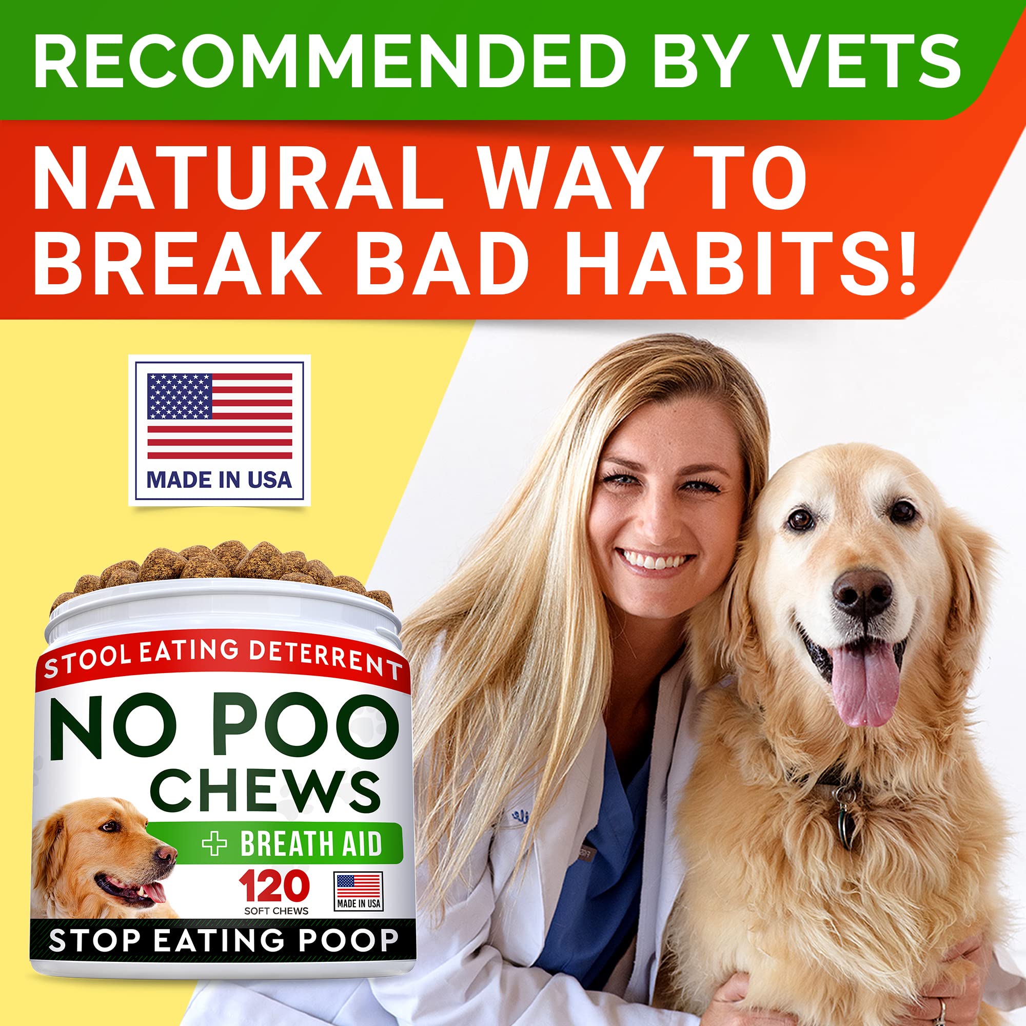 STRELLALAB No Poo Treats para todas las razas, snack diario seguro para perros.
