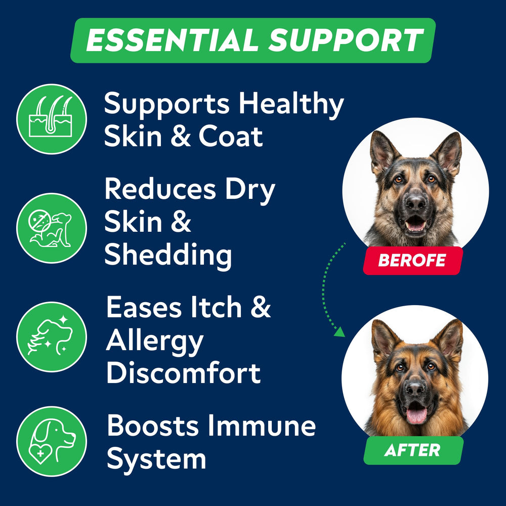 STRELLALAB Omega3 para perros, masticables, 180 unidades por envase.