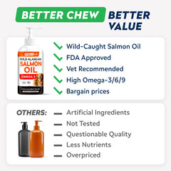 STRELLALAB perro saboreando aceite salmón, toma agradable