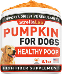 STRELLALAB Calabaza para perros en envase de 8 oz, fácil consumo diario.