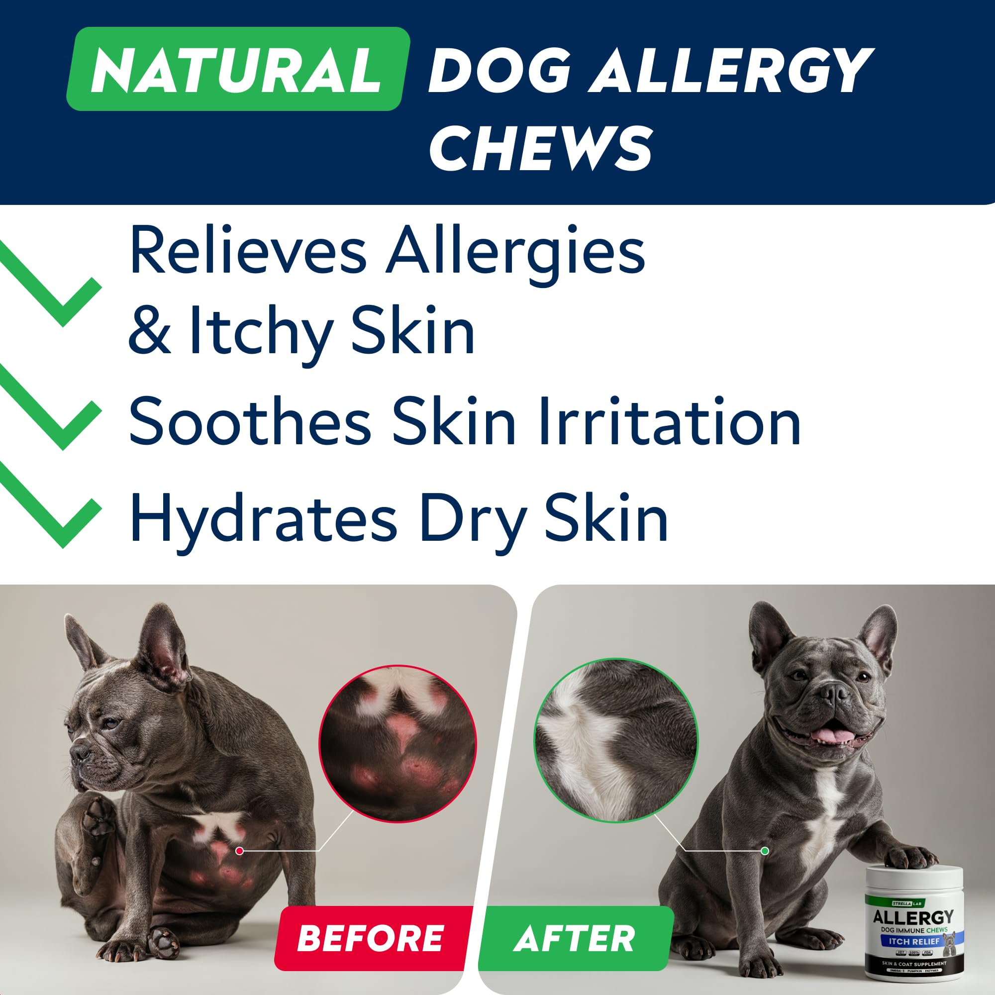 Strellalab StrellaLab sabor agradable para perros - gominola masticable.
