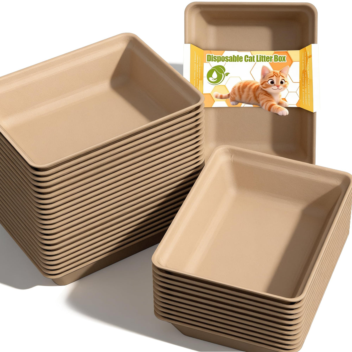 Caja de arena desechable Strenthychosing, opción ecológica para viajes y uso diario.