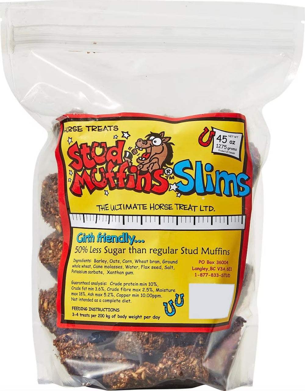 Stud Muffins Slims: bolsa de 45 oz, recompensa sabrosa para caballos