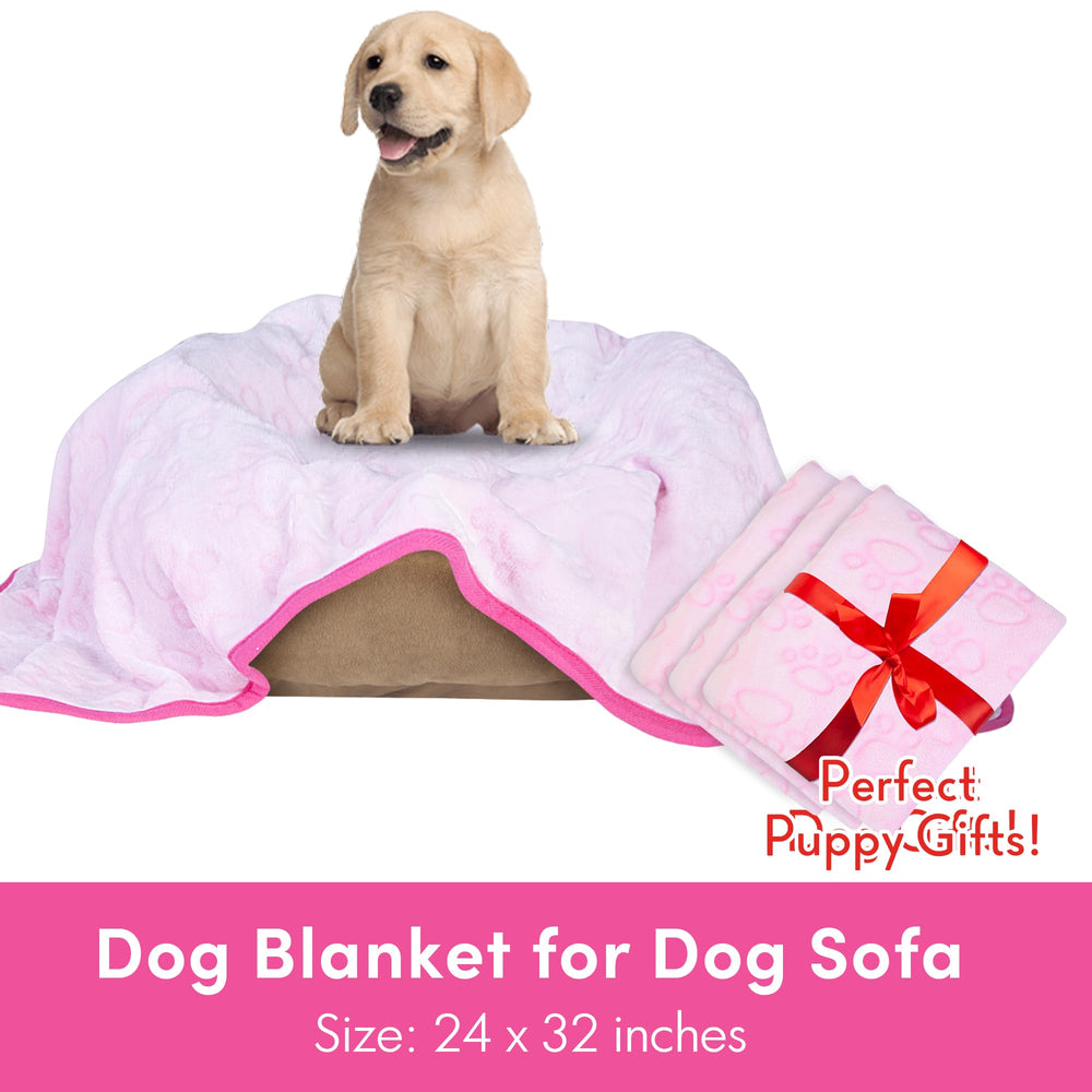 Manta Stuffed lavable para perros, rosada, fácil limpieza