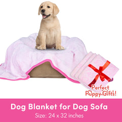 Manta Stuffed lavable para perros, rosada, fácil limpieza