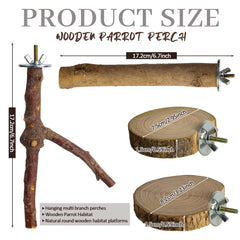 StyEdEk perchas en forma de ramas naturales para aves curiosas