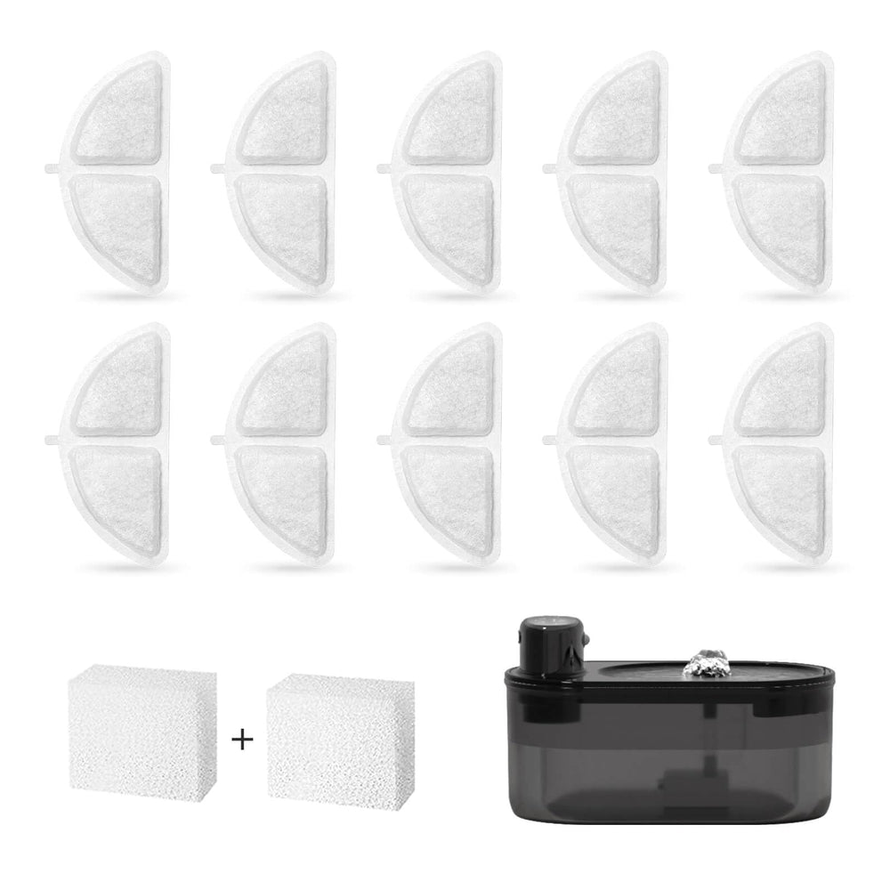 Subteenmate filtros para fuente de gatos con tres capas para agua limpia.