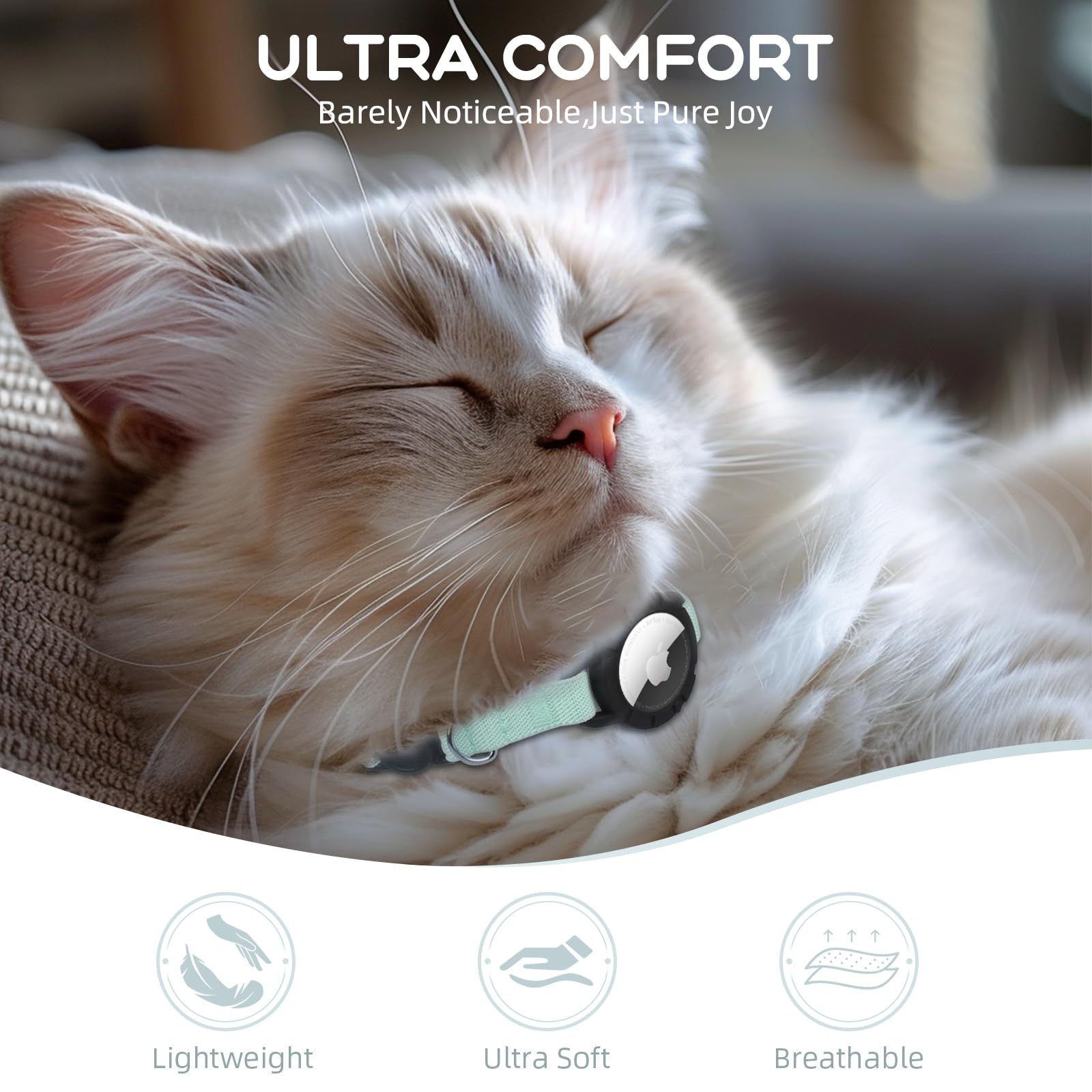 Sucegi collar AirTag diseño detallado ofrece durabilidad y comodidad