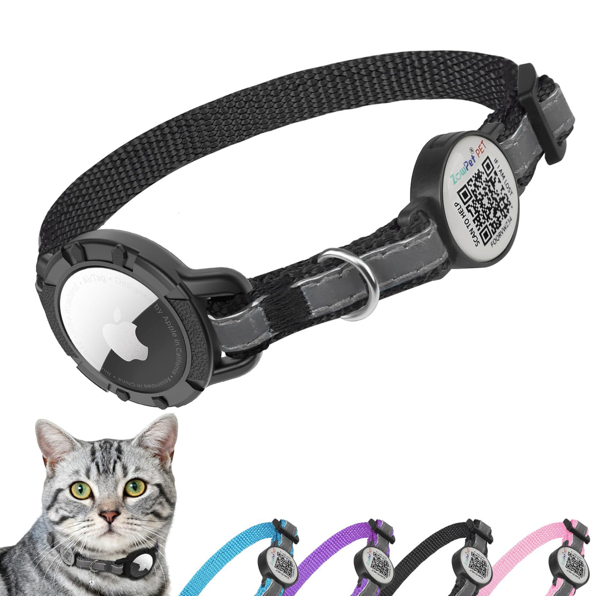 Collar sucegi AirTag portador: soporte seguro y localización rápida.