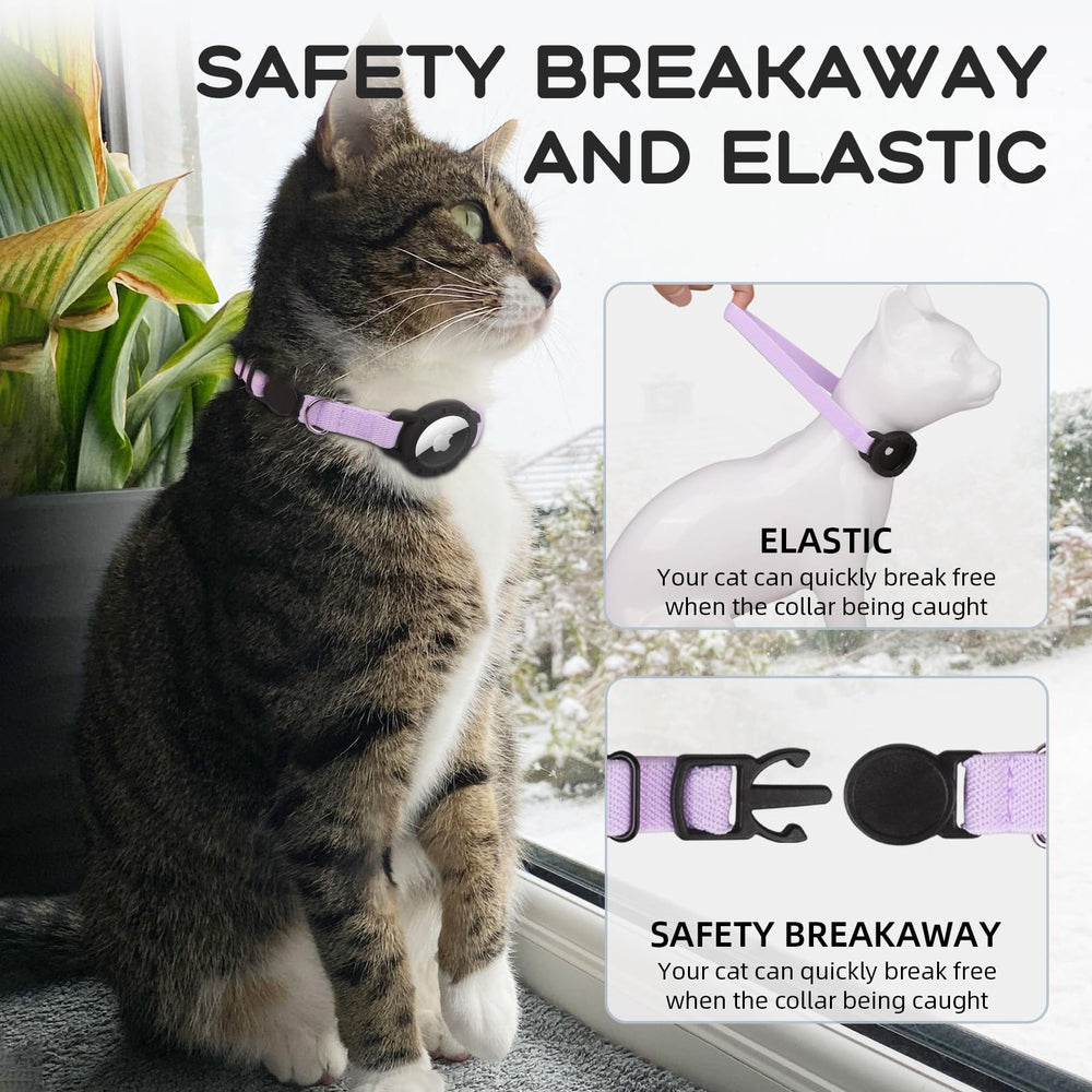 Collar Sucegi con AirTag y cierre-ajustable para un ajuste seguro.