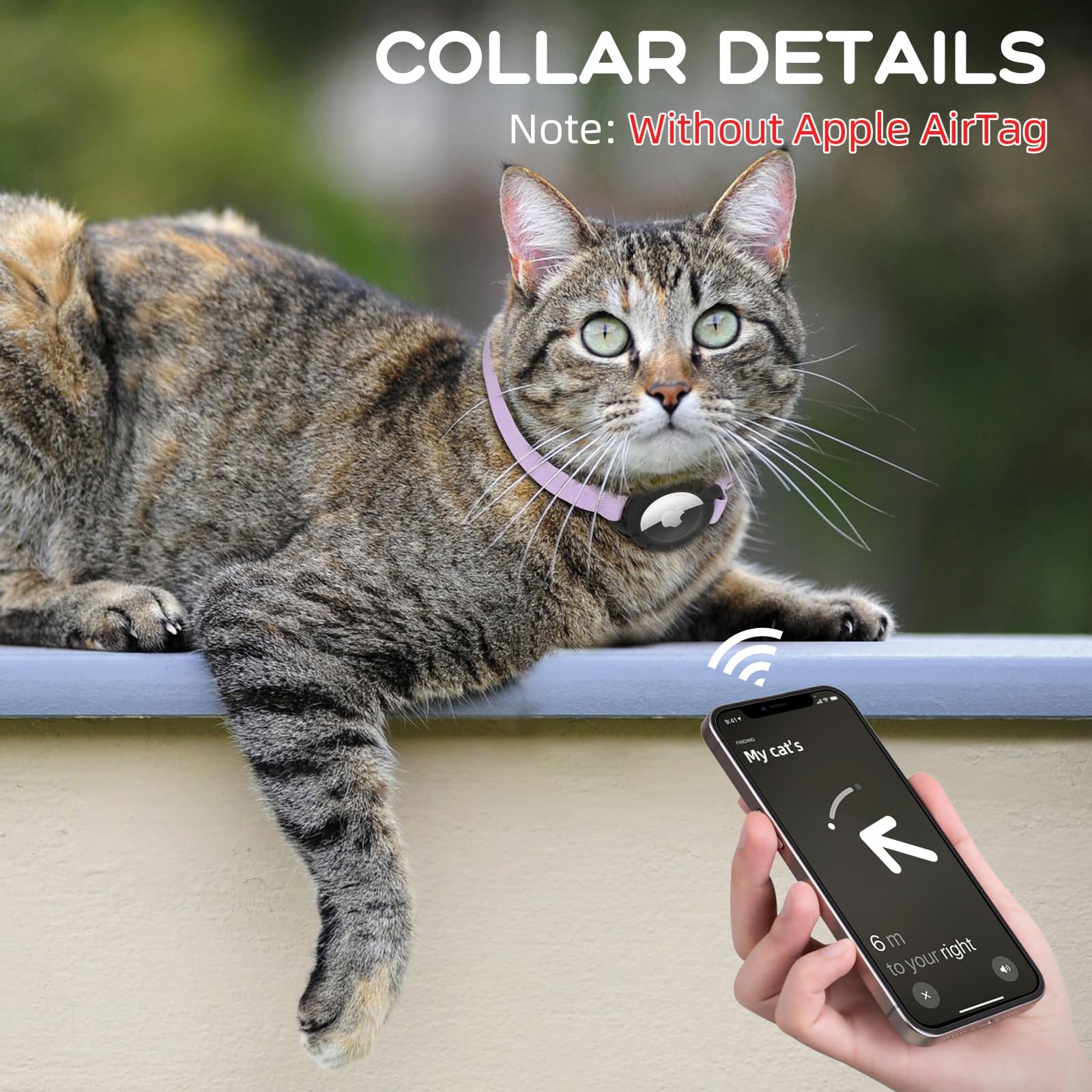 Collar Sucegi diseño ultraligero para uso diario con AirTag.