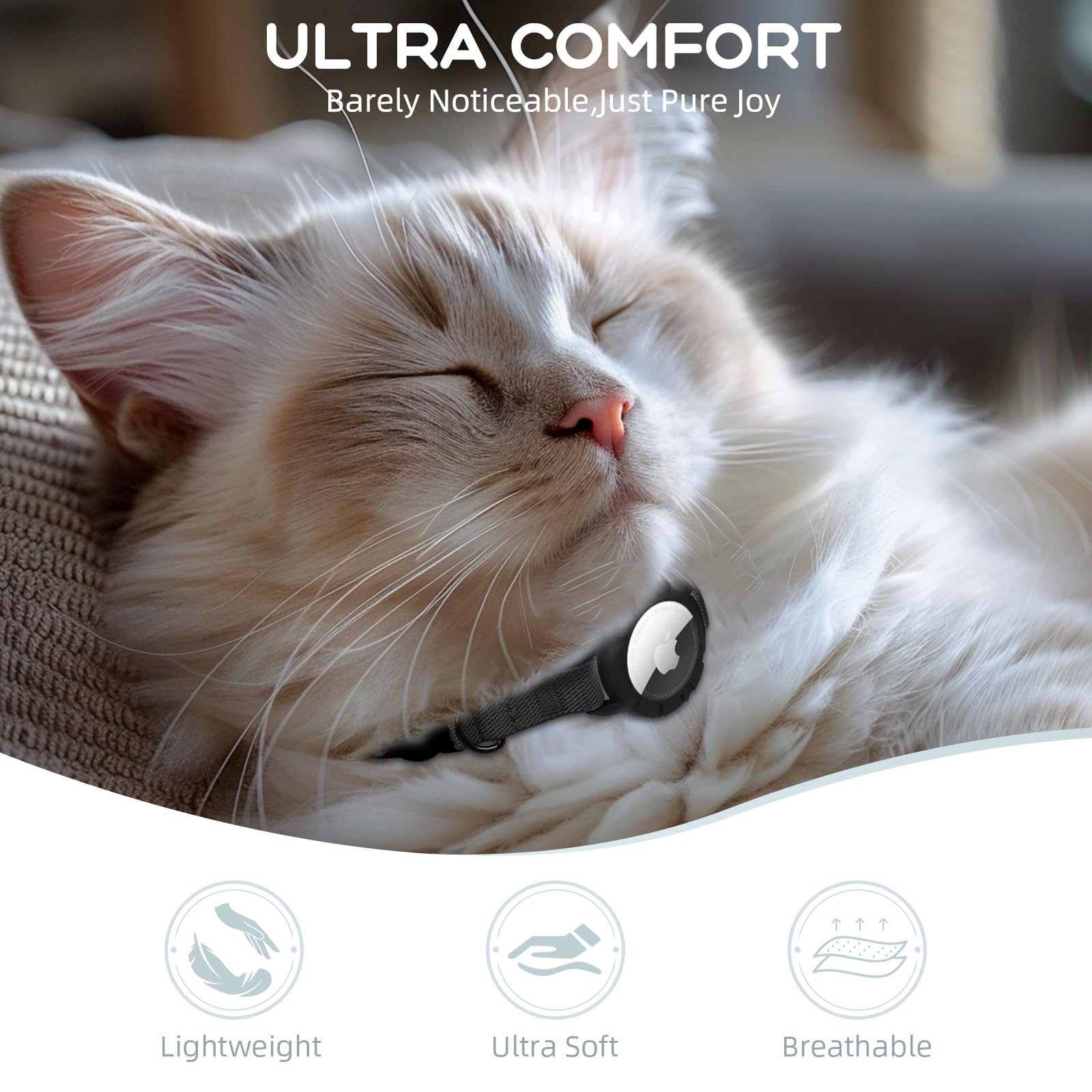 Sucegi collar para gato, material de poliéster duradero y agradable.