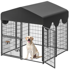 Suchown jaula exterior para perros con puerta giratoria de 360° para mayor seguridad.