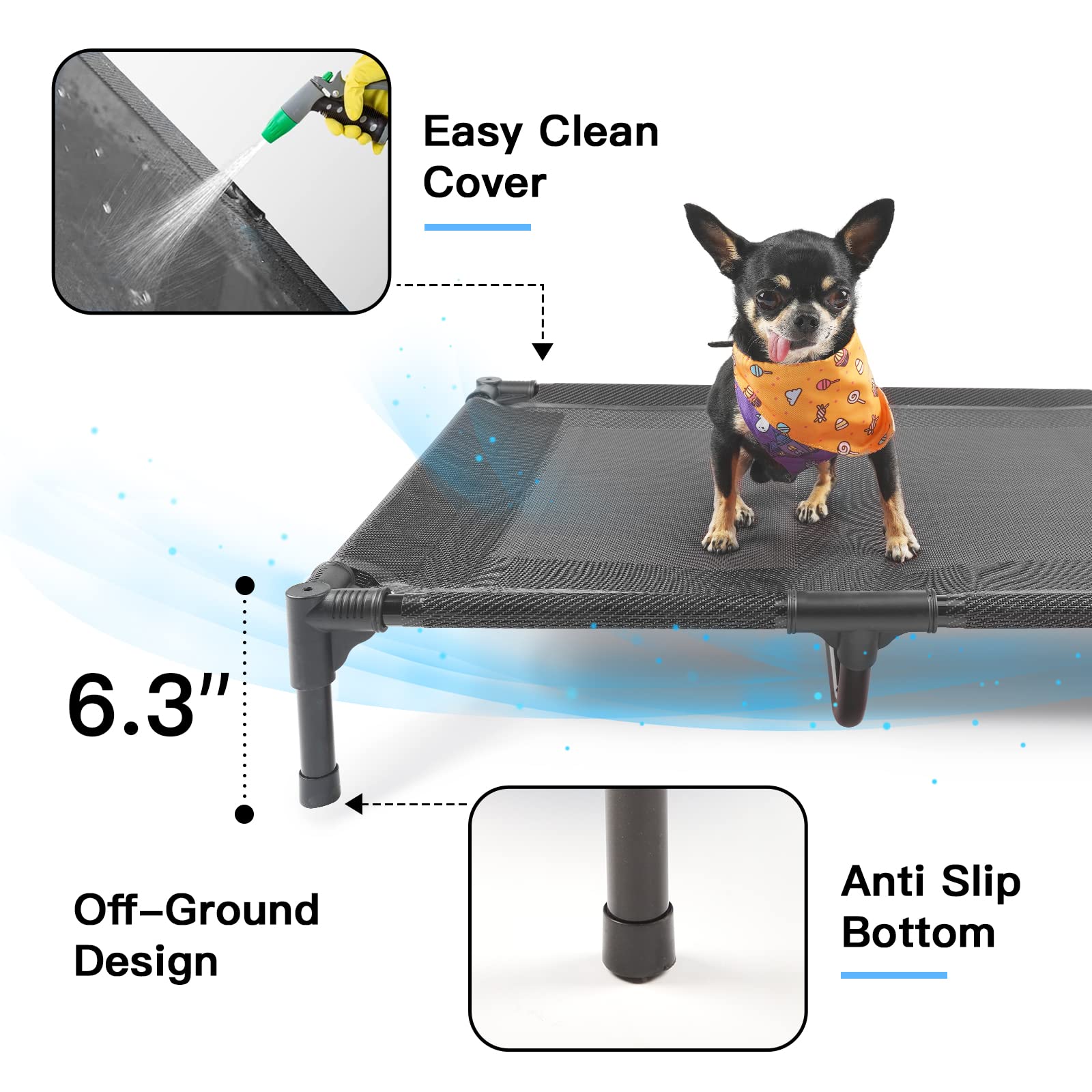 suddus funda de PVC resistente a mordidas para cama elevada