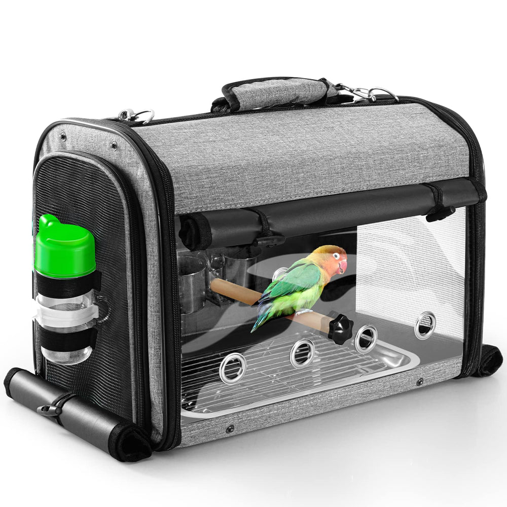 Suertree bolsa transporte aves con soporte, ligera y cómoda para viajes.