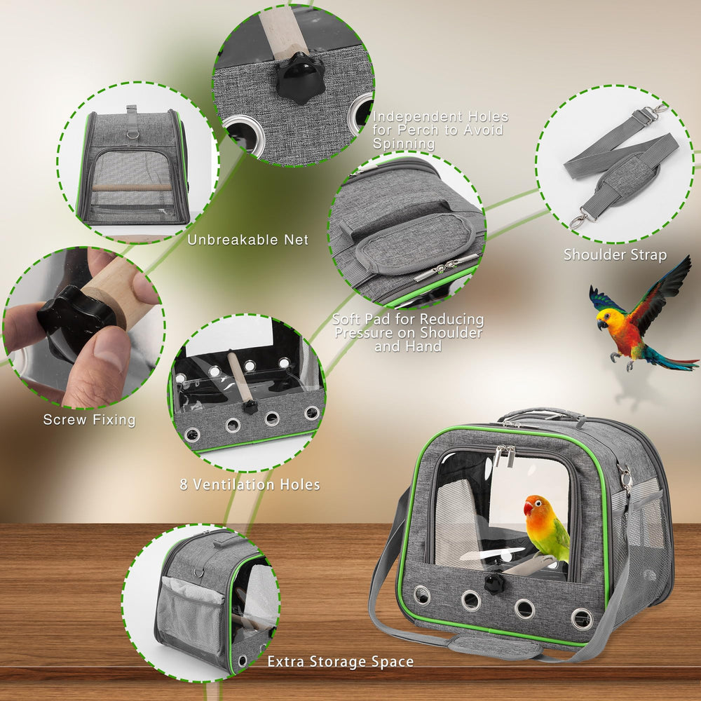 Suertree Porta Aves con bandeja de limpieza mejorada evita filtraciones