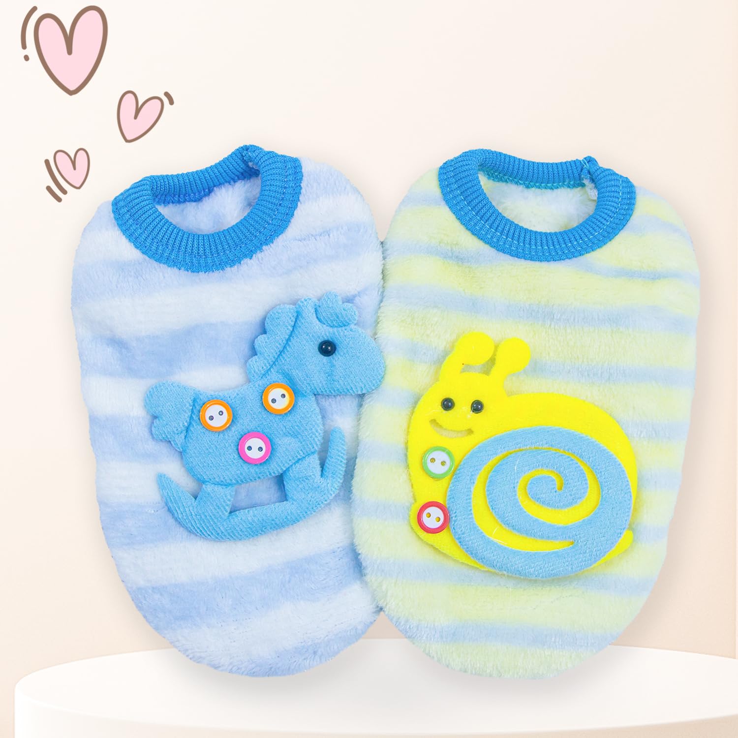 Textura fleece suave del suéter canino de dos piezas para mayor comodidad