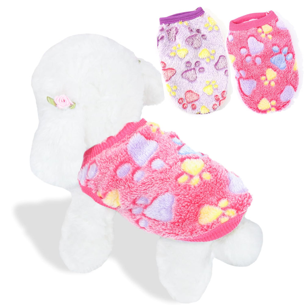 Dos-pack sueteres para perro muestran la espalda, ideal para mantener caliente.