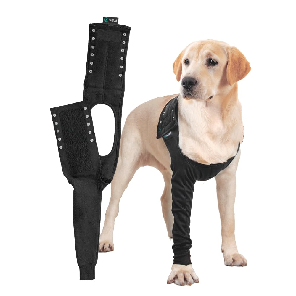 Suitical manga de recuperación para frente del perro protegiendo durante la recuperación