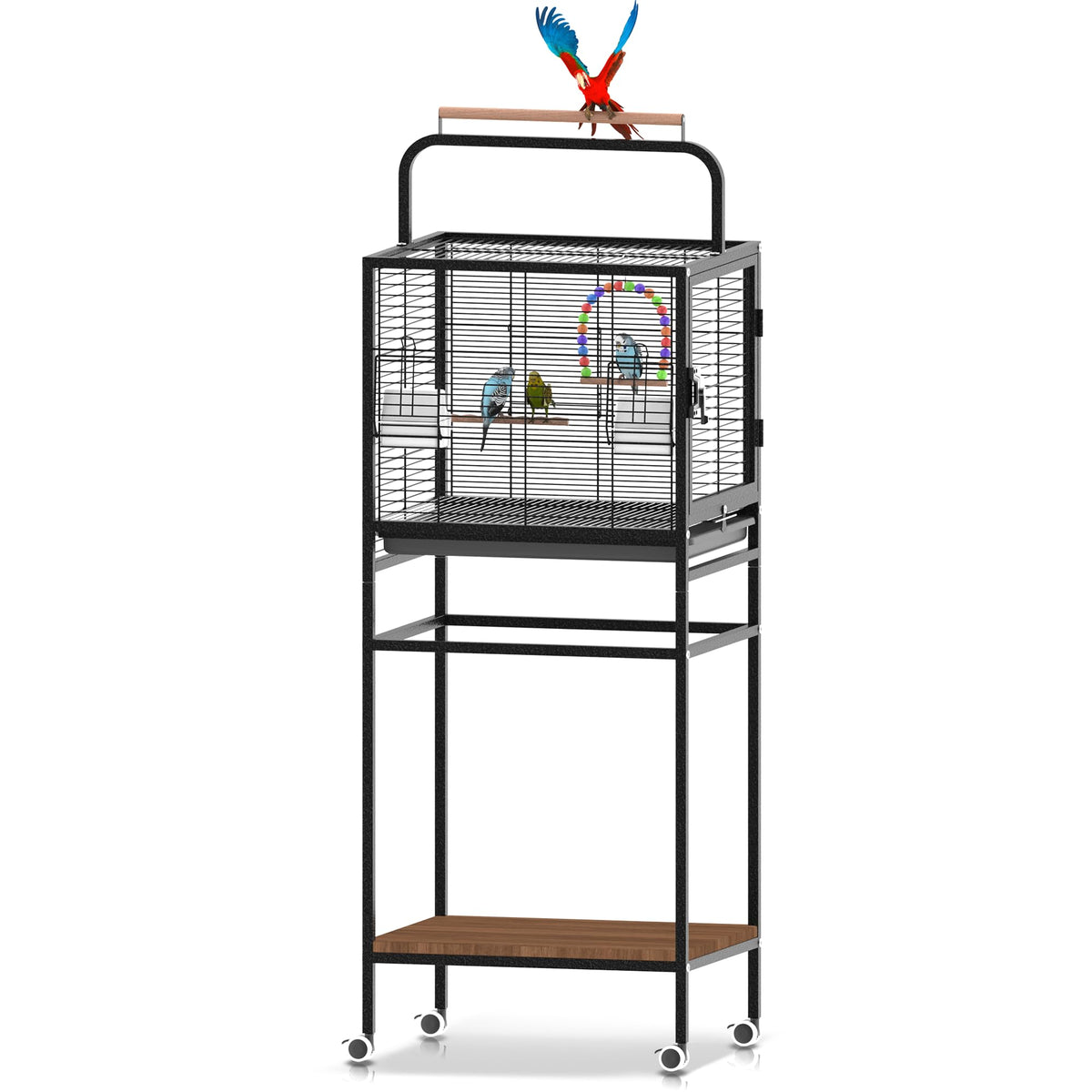 Jaula SukBetta para aves, hierro forjado y diseño portátil para viajar.