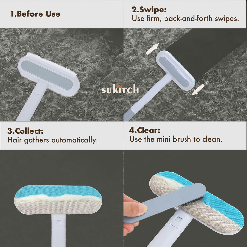 Sukitch funciona eficaz en alfombras, ropa y cama.