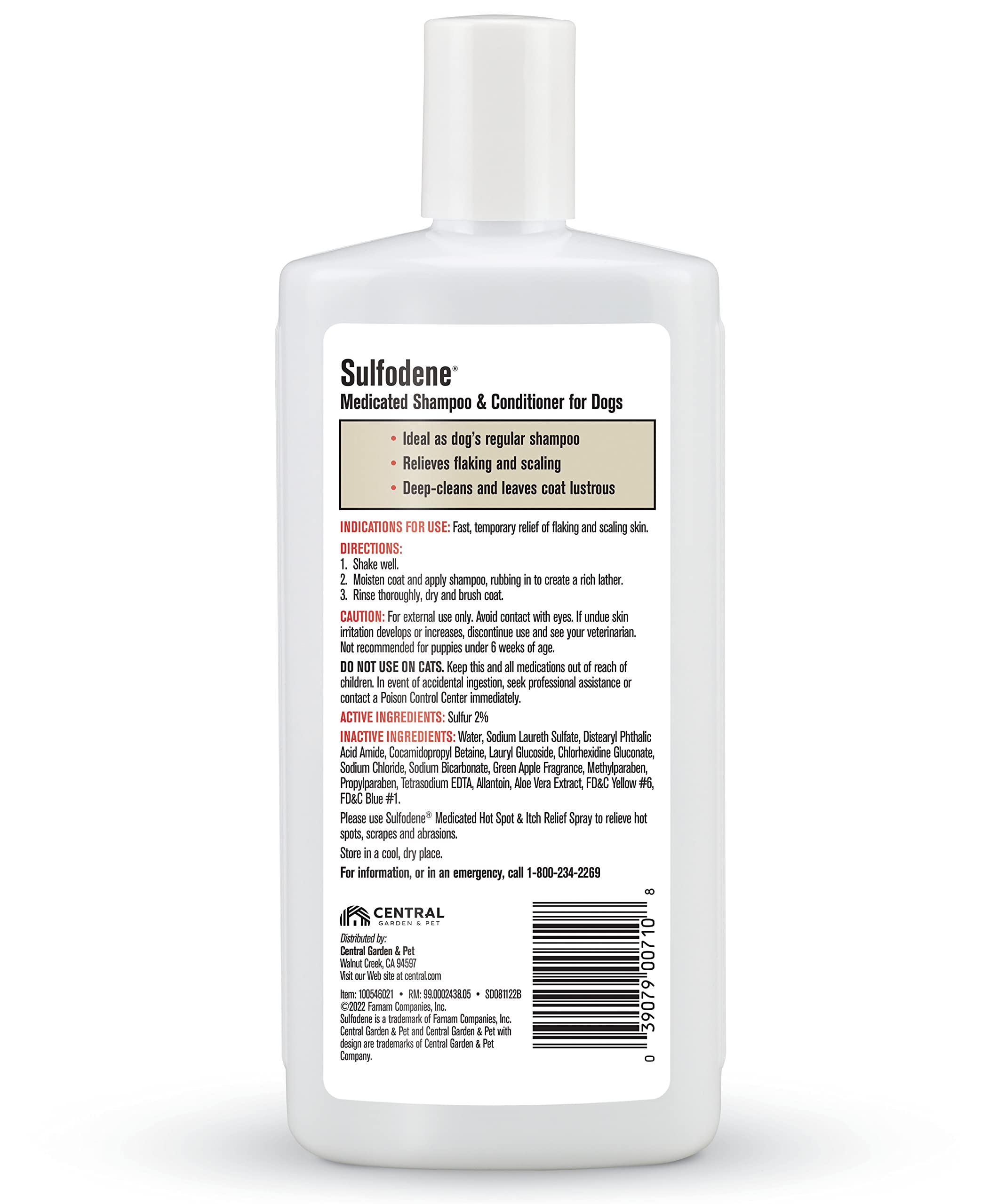 Cuidado regular con Sulfodene para piel y pelaje saludables.
