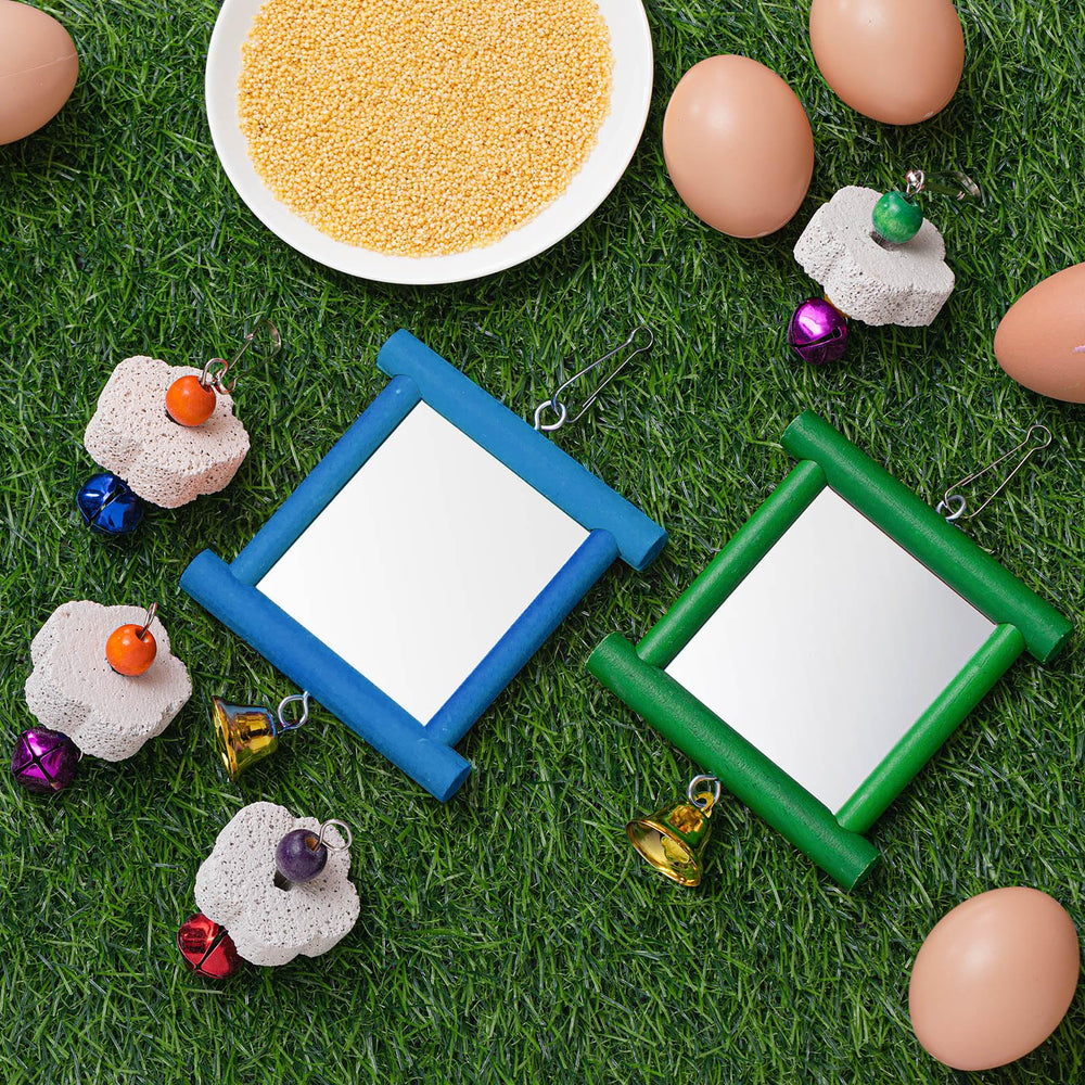 Sumind campana y sonajero para aves, estimulación auditiva