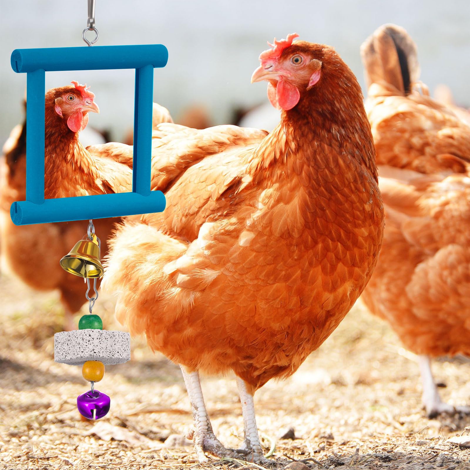 Sumind conjunto colgante para jaula de aves, favorece estimulación sensorial.