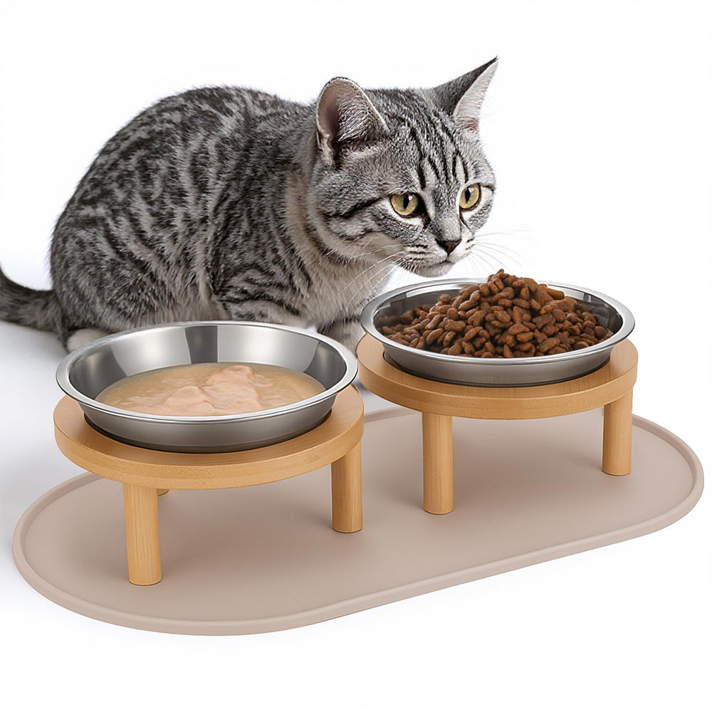 Cuencos elevados Summark para gatos, comodidad al comer.