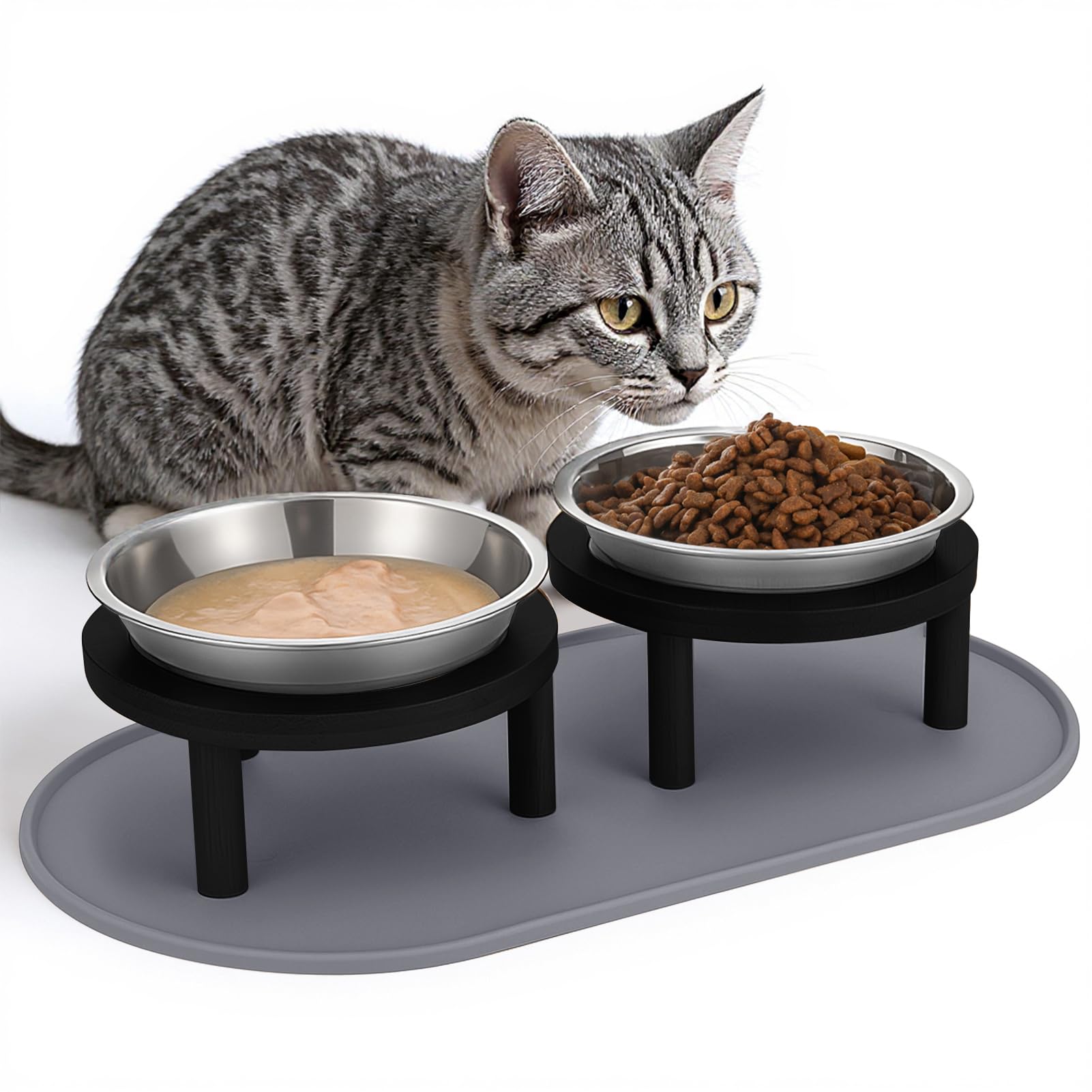 Summark tazones elevados para gatos, experiencia de alimentación más cómoda.