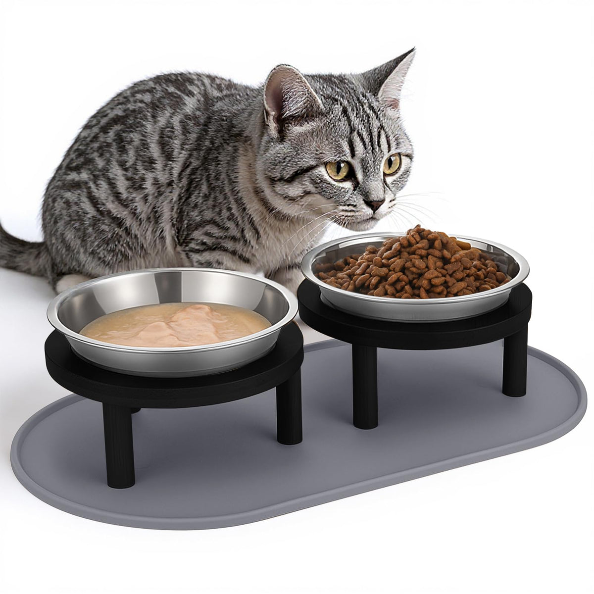 Summark tazones elevados para gatos, experiencia de alimentación más cómoda.
