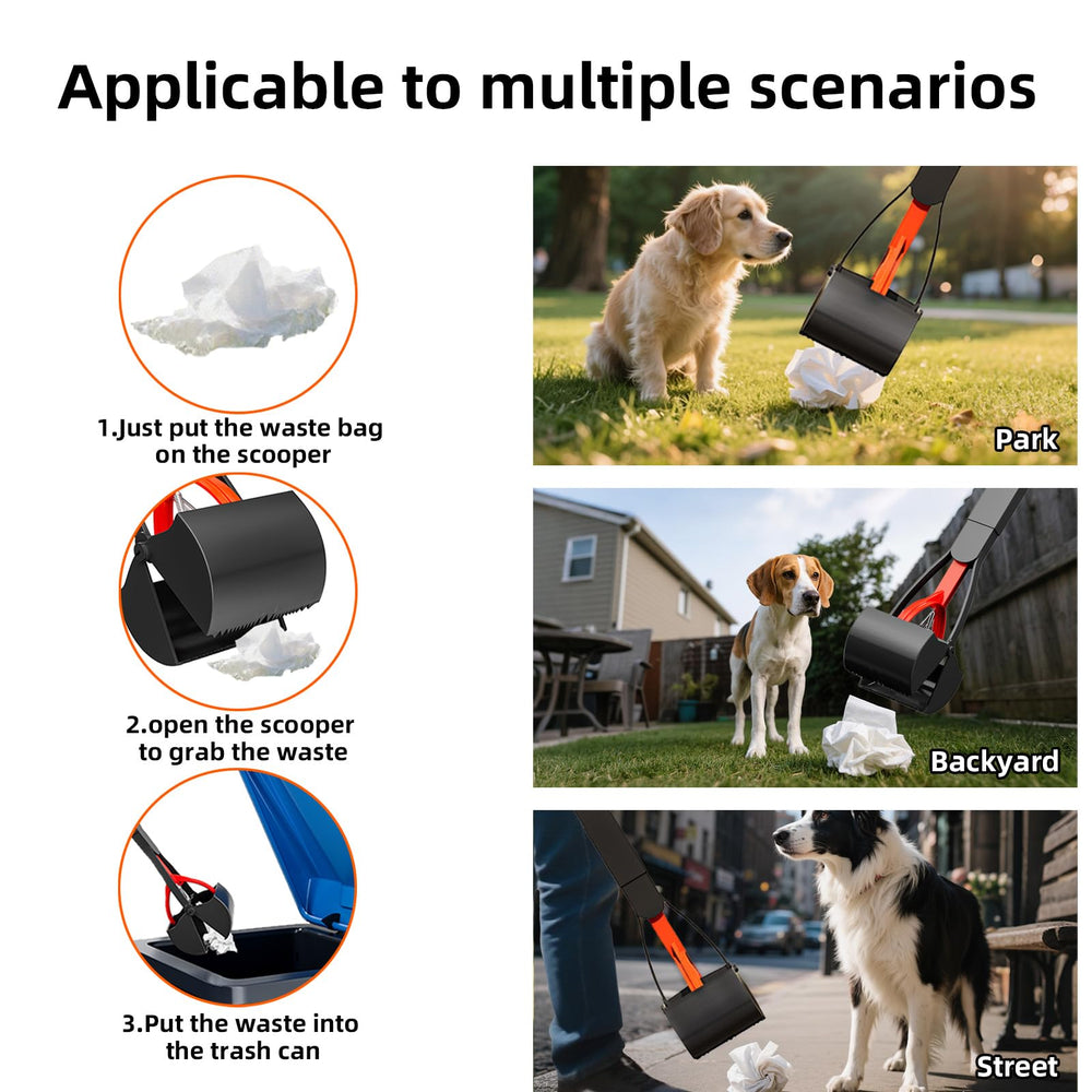 Sunbaba dos unidades recogedores plegables para perros, fáciles de transportar.