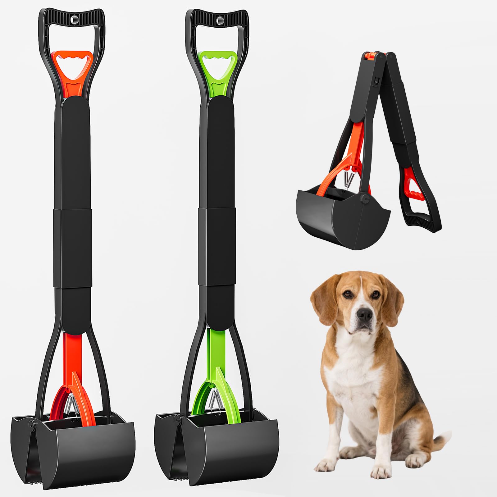 Sunbaba recogedor-excrementos para perros plegable 32pulgadas, ideal para paseos limpios.