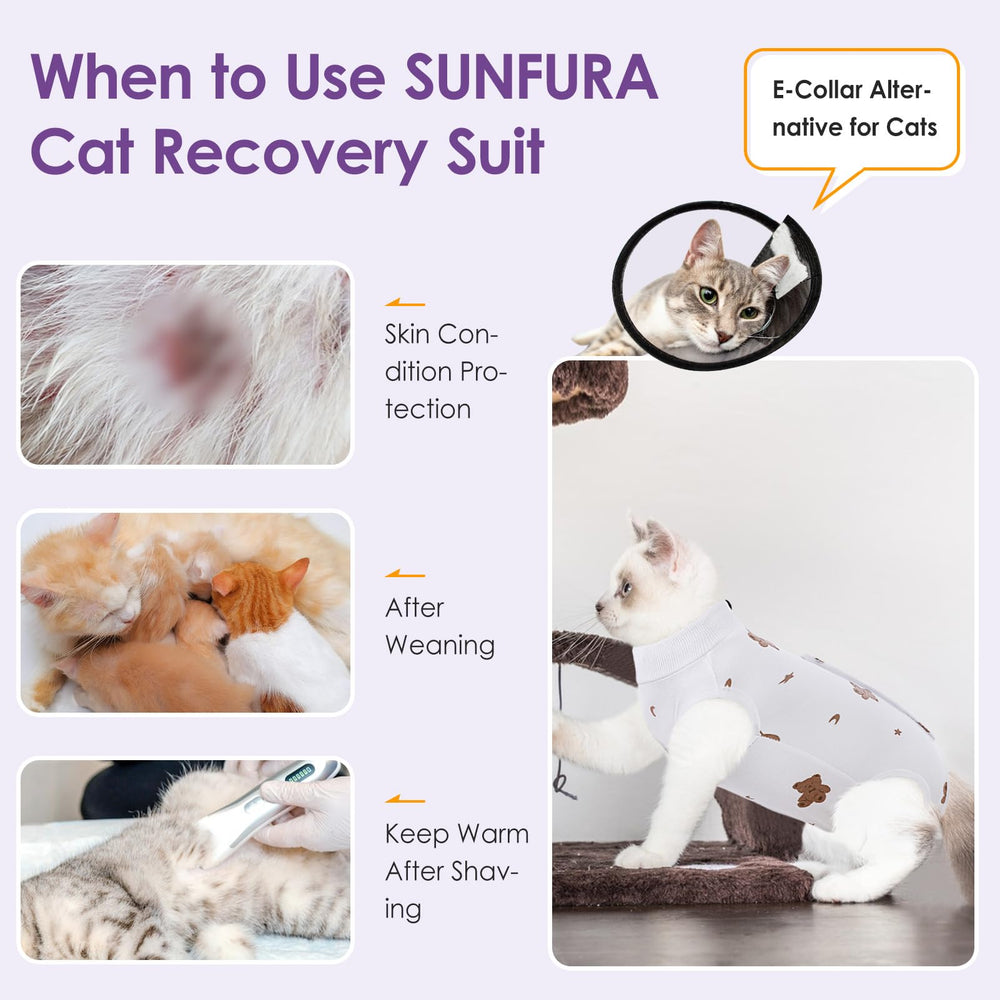SUNFURA alternativa cono collar: útil como opción para evitar lamido.