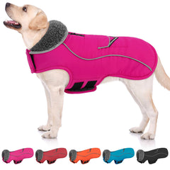 SUNFURA abrigo para perro, vista frontal, calor suave para paseos fríos