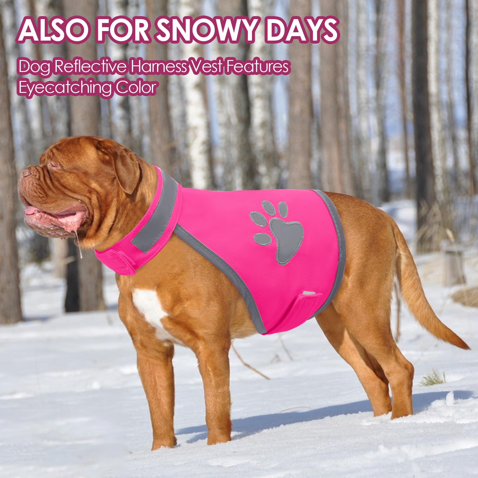 SUNFURA chaleco rosado para perros con ajuste rápido y cómodo