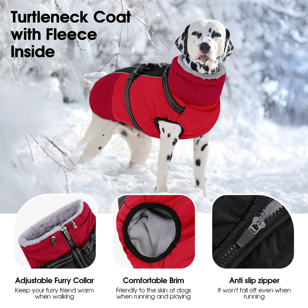 SUNFURA chaqueta de invierno para perro con forro polar cálido para días fríos.