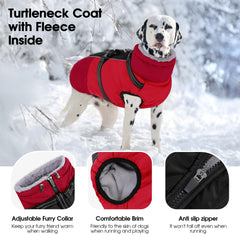 SUNFURA chaqueta de invierno para perro con forro polar cálido para días fríos.