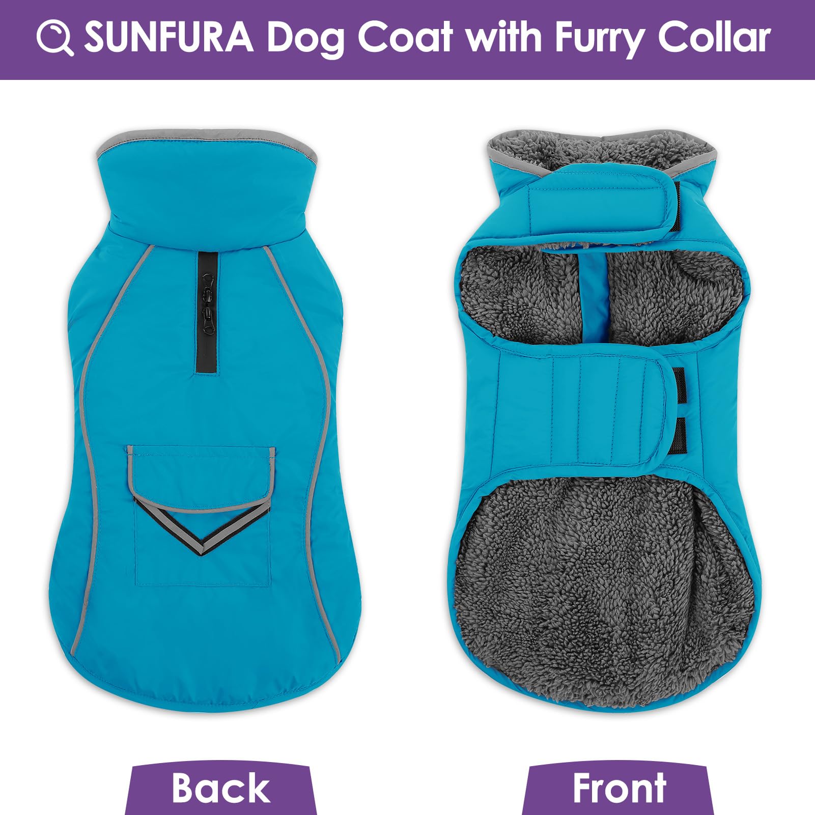 SUNFURA forro felpa perro: calor suave y cómodo al tacto