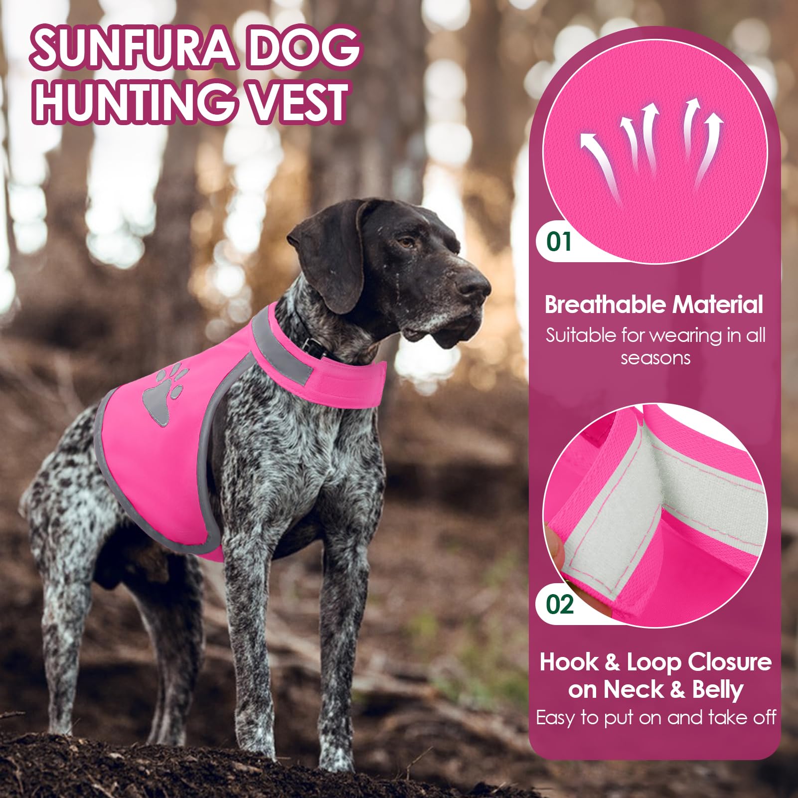 SUNFURA chaleco ajustable para perros, ideal para caminatas diarias