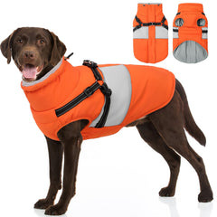 SUNFURA chaqueta impermeable para perros con forro polar, mantiene al perro cálido en paseos.