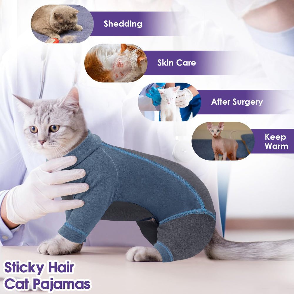 SUNFURA prenda felpa cálida para gatos, ideal para climas fríos.