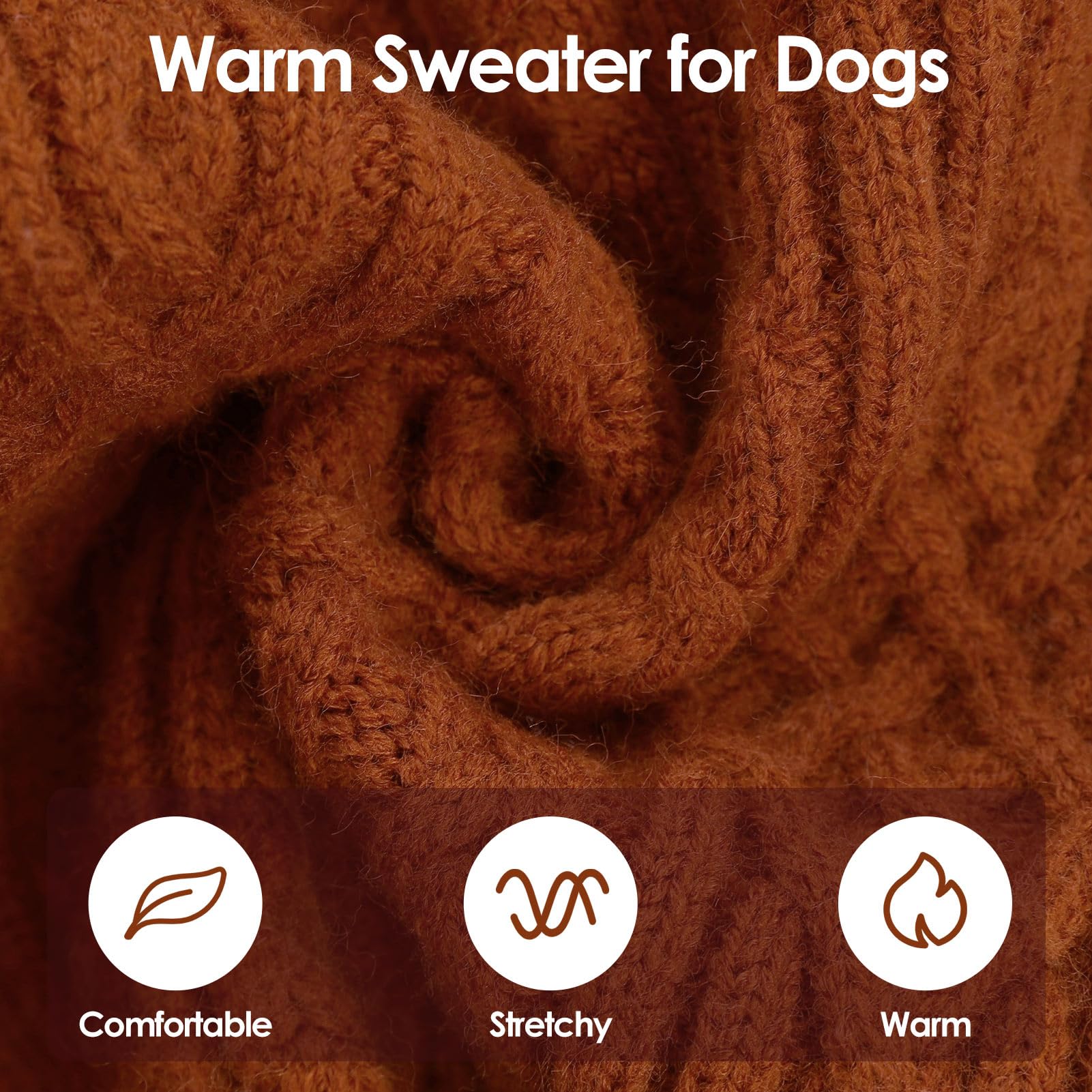 SUNFURA sudadera para perros, cuello alto, fácil de poner y quitar.