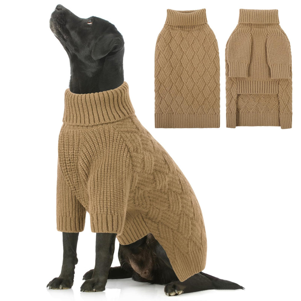 SUNFURA sudadera con cuello alto para perros, abriga en paseos fríos.