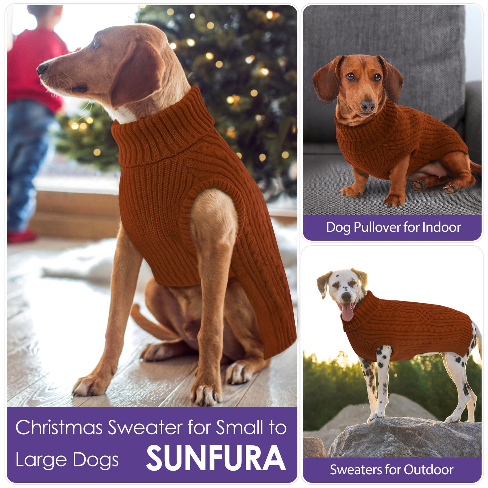 SUNFURA sudadera para perros, lavable a máquina, mantenimiento sencillo.