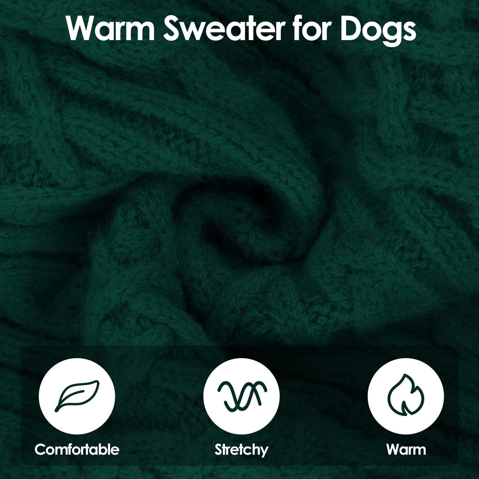 SUNFURA sudadera para perro Navidad textura cable: tacto suave y cómodo para reuniones