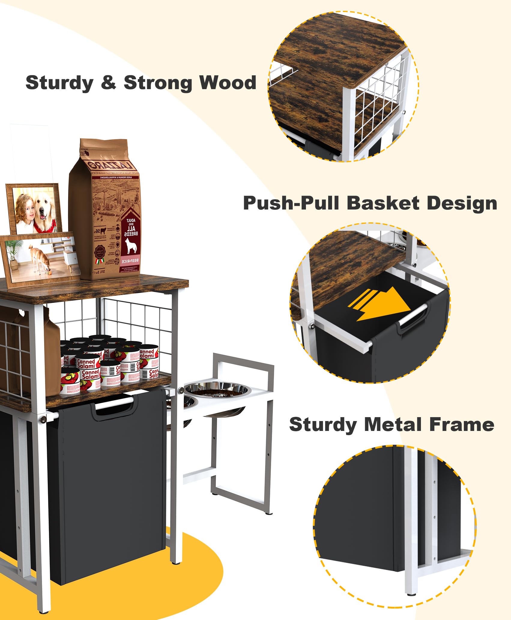 Sungaryard se adapta a sala, cocina o dormitorio para un rincón para mascotas.