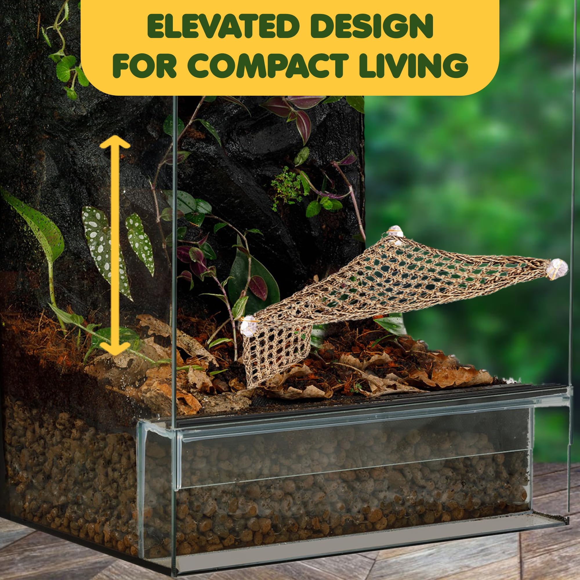 SunGrow diseño natural que complementa la decoración del vivario.